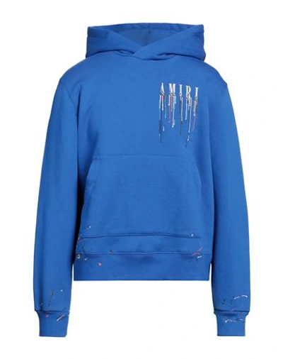 Amiri Man Sweatshirt Bright Blue Size L Cotton