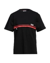 Gcds Man T-shirt Black Size Xs Cotton In Black