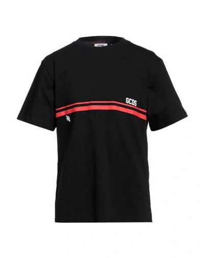 Gcds Man T-shirt Black Size Xs Cotton