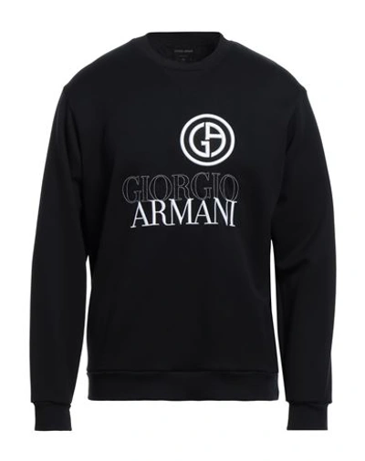 Giorgio Armani Man Sweatshirt Midnight Blue Size 44 Polyamide, Modal