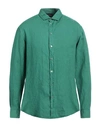 Emporio Armani Man Shirt Green Size L Linen