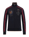 Aeronautica Militare Man Sweatshirt Midnight Blue Size Xxl Cotton, Elastane In Blue