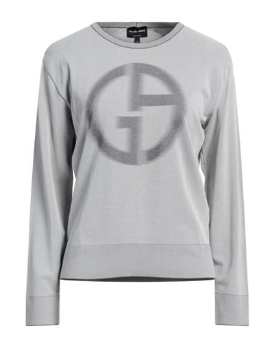Giorgio Armani Woman T-shirt Light Grey Size 4 Viscose, Polyester