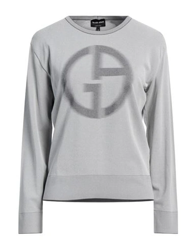Giorgio Armani Woman T-shirt Light Grey Size 2 Viscose, Polyester