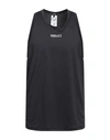 Versace Black Logo Tank Top In Black