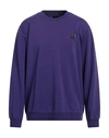 OUTHERE OUTHERE MAN SWEATSHIRT PURPLE SIZE XL COTTON, ELASTANE