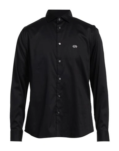 Emporio Armani Man Shirt Black Size S Cotton, Elastane
