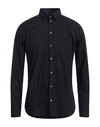 Alessandro Gherardi Man Shirt Midnight Blue Size 17 ½ Cotton, Polyamide, Elastane In Blue