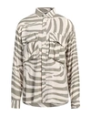 Balmain Printed Viscose Shirt In Green