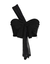 Giorgio Armani Woman Top Black Size 6 Viscose, Polyester In Black