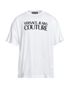 Versace Jeans Couture Man T-shirt White Size 3xl Cotton