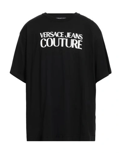 VERSACE JEANS COUTURE VERSACE JEANS COUTURE MAN T-SHIRT BLACK SIZE XXXL COTTON