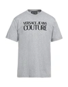 Versace Jeans Couture Man T-shirt Grey Size 3xl Cotton
