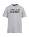 Versace Jeans Couture Logo Crew Neck T-shirt In Grey