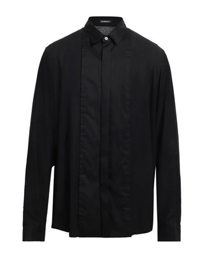 Ann Demeulemeester Man Shirt Black Size 42 Silk
