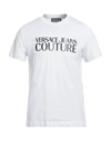 VERSACE JEANS COUTURE VERSACE JEANS COUTURE MAN T-SHIRT WHITE SIZE S COTTON