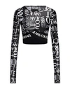 Versace Jeans Couture Woman T-shirt Black Size 8 Polyester, Elastane In Black