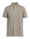 Emporio Armani Man Polo Shirt Khaki Size L Cotton In Beige