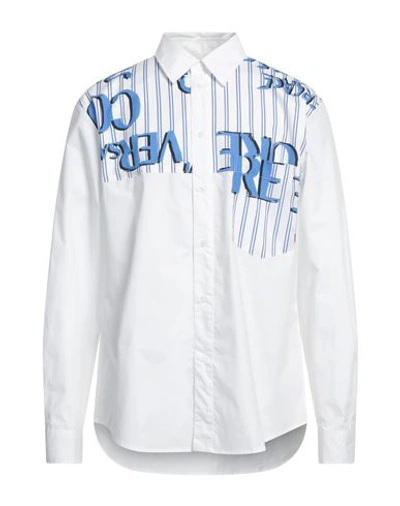 Versace Jeans Couture Man Shirt White Size 44 Cotton