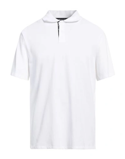 Just Cavalli Man Polo Shirt White Size Xxl Cotton