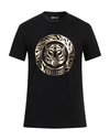 Just Cavalli Man T-shirt Black Size 3xl Cotton In Black