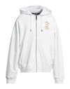 Just Cavalli Man Sweatshirt White Size 3xl Cotton, Elastane In White