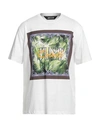 Just Cavalli Man T-shirt White Size Xxl Cotton In White