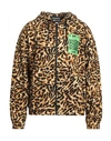 Just Cavalli Man Sweatshirt Camel Size 3xl Cotton In Beige