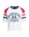 Dsquared2 Woman T-shirt White Size M Cotton In White