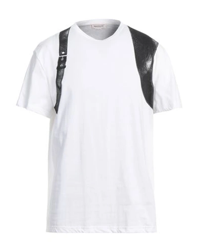 Alexander Mcqueen Man T-shirt White Size Xl Cotton