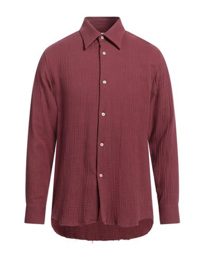 Choice Man Shirt Brick Red Size M Cotton