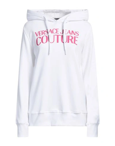 Versace Jeans Couture Woman Sweatshirt White Size Xs Cotton, Elastane