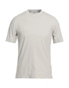 Kired Man T-shirt Light Grey Size 44 Cotton, Elastane