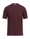 Kired Man T-shirt Burgundy Size 42 Cotton, Elastane In Red