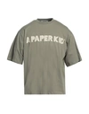 A Paper Kid Man T-shirt Sage Green Size Xl Cotton