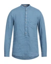 Imperial Man Shirt Slate Blue Size Xl Linen