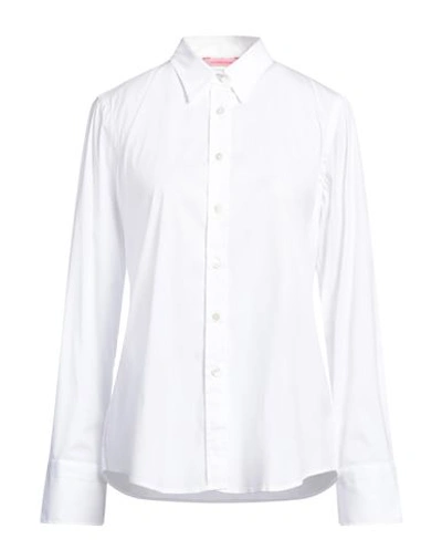 Nouvelle Femme Woman Shirt White Size 14 Cotton, Polyamide, Elastane
