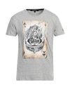 TRUSSARDI ACTION TRUSSARDI ACTION MAN T-SHIRT GREY SIZE XXL COTTON, POLYAMIDE