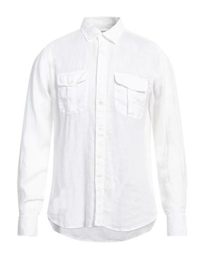 Xacus Man Shirt White Size 17 Linen