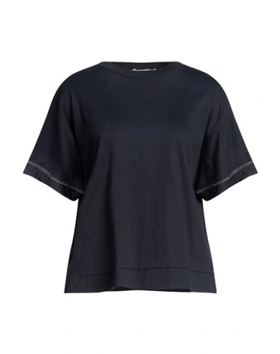 Purotatto Woman T-shirt Midnight Blue Size 6 Cotton
