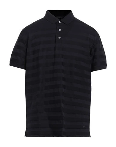 Emporio Armani Man Polo Shirt Midnight Blue Size L Cotton