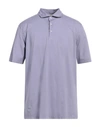 Gran Sasso Man Polo Shirt Lilac Size 42 Cotton In Purple