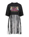 Msgm Graphic-print Frayed T-shirt In Black