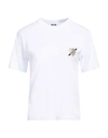 Msgm Woman T-shirt White Size L Cotton