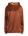 OOF OOF WOMAN SWEATSHIRT BROWN SIZE S POLYESTER, COTTON