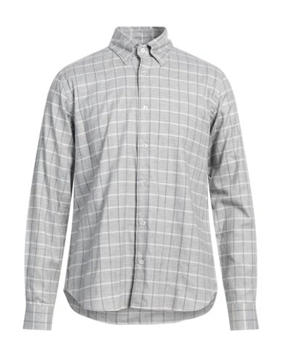 Fedeli Man Shirt Light Grey Size 16 ½ Cotton, Lyocell