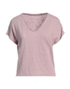 Majestic Filatures Woman T-shirt Antique Rose Size 1 Linen, Elastane In Pink