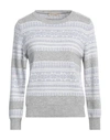 Cashmere Company Woman Sweater Light Grey Size 12 Wool, Cashmere