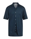 Gran Sasso Man Shirt Midnight Blue Size 48 Cotton