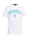 Dsquared2 Man T-shirt White Size L Cotton